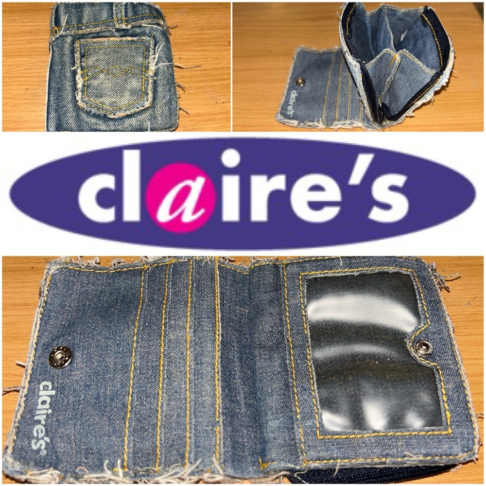 Claire’s Blue Jean Pocket Wallet-VTG